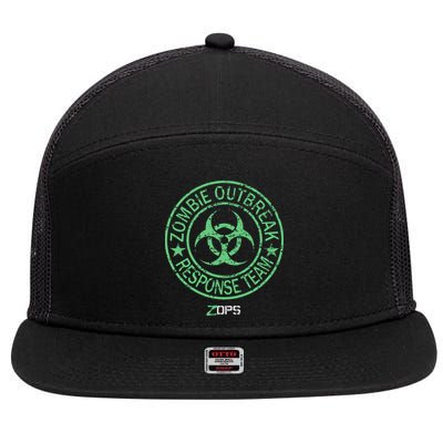 Z Ops Zombie Outbreak Response Team 7 Panel Mesh Trucker Snapback Hat