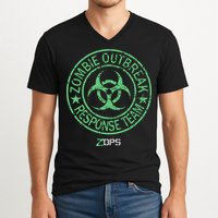 Z Ops Zombie Outbreak Response Team V-Neck T-Shirt