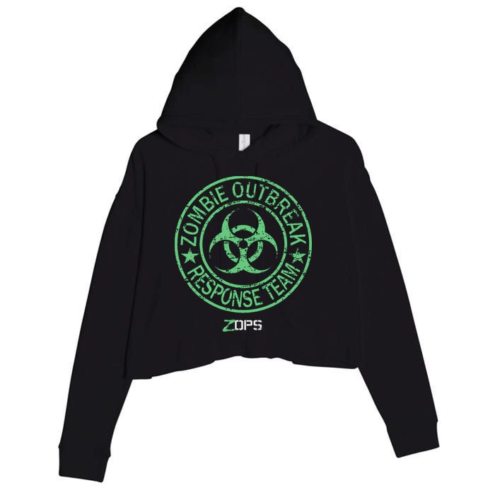 Z Ops Zombie Outbreak Response Team Crop Fleece Hoodie