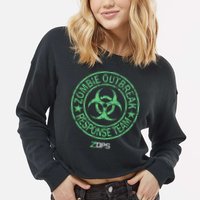 Z Ops Zombie Outbreak Response Team Cropped Pullover Crew