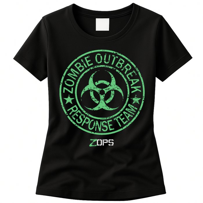 Z Ops Zombie Outbreak Response Team Womens T-Shirt