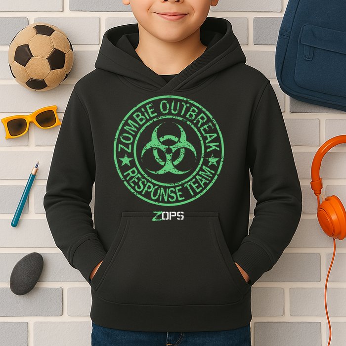 Z Ops Zombie Outbreak Response Team Kids Hoodie