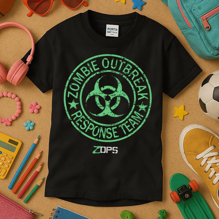 Z Ops Zombie Outbreak Response Team Kids T-Shirt
