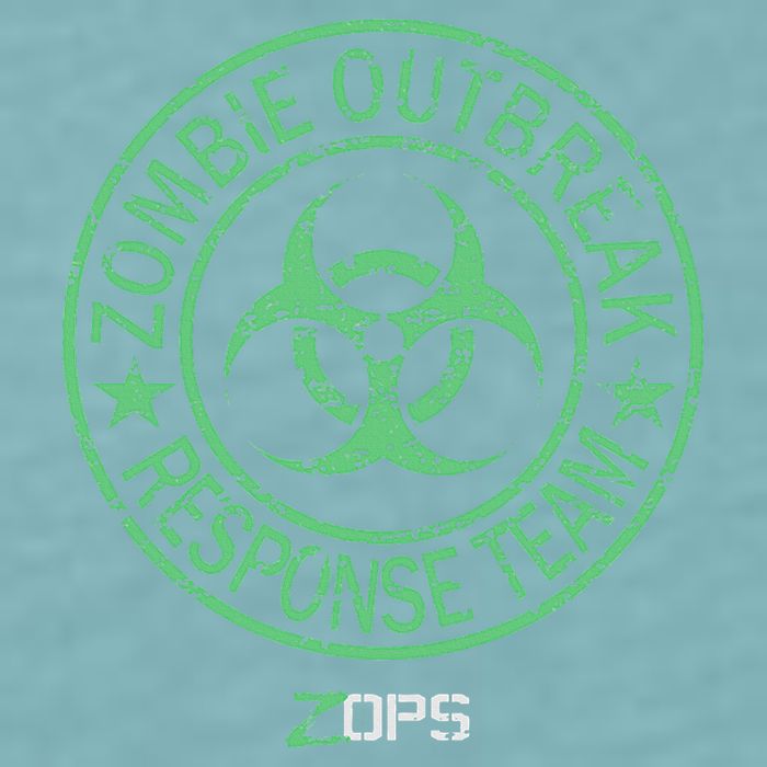 Z Ops Zombie Outbreak Response Team Sueded Cloud Jersey T-Shirt