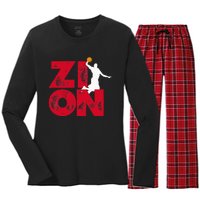 Zion Pelicans Basketball Women's Long Sleeve Flannel Pajama Set 