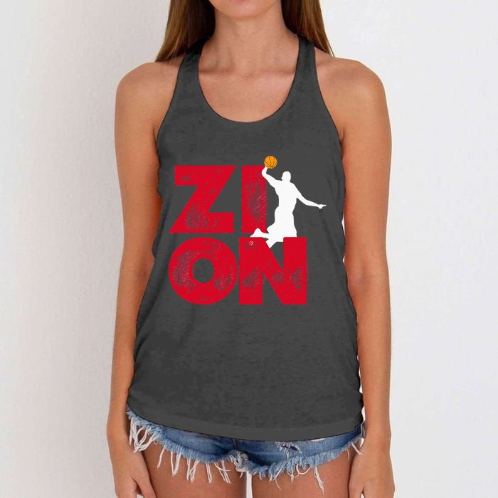 Zion Pelicans Basketball Women's Knotted Racerback Tank