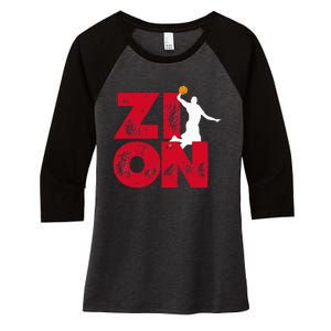 Zion Pelicans Basketball Women's Tri-Blend 3/4-Sleeve Raglan Shirt