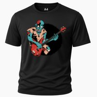 Zombie Playing Bass Cooling Performance Crew T-Shirt