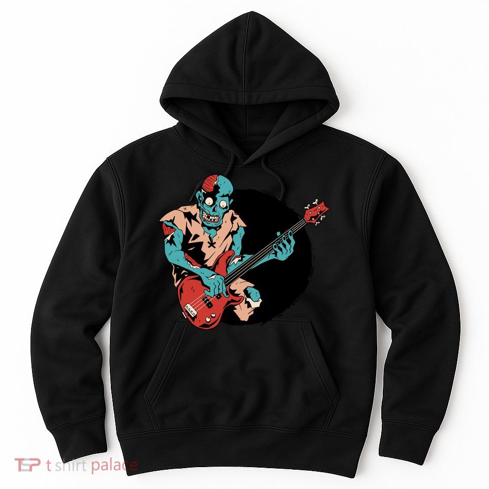 Zombie Playing Bass Hoodie