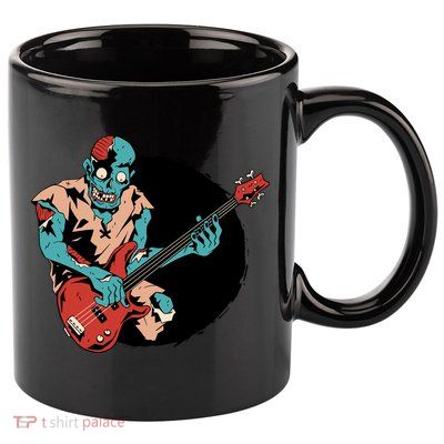 Zombie Playing Bass 11oz C Handle Ceramic Mug
