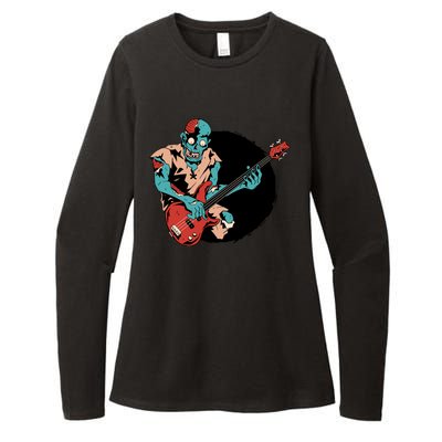 Zombie Playing Bass Womens CVC Long Sleeve Shirt