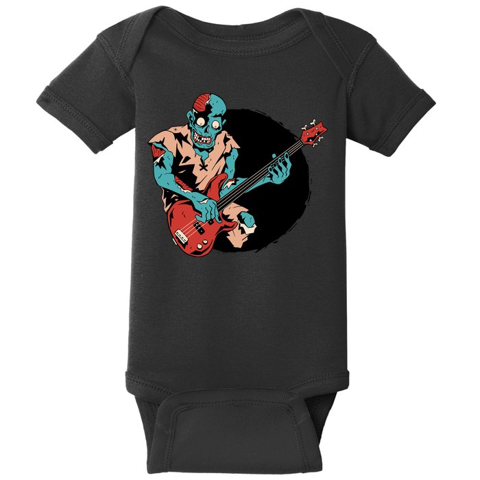 Zombie Playing Bass Baby Bodysuit