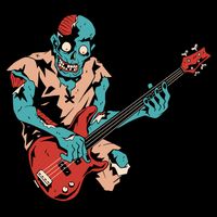 Zombie Playing Bass Baby Bodysuit