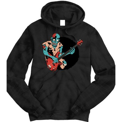 Zombie Playing Bass Tie Dye Hoodie