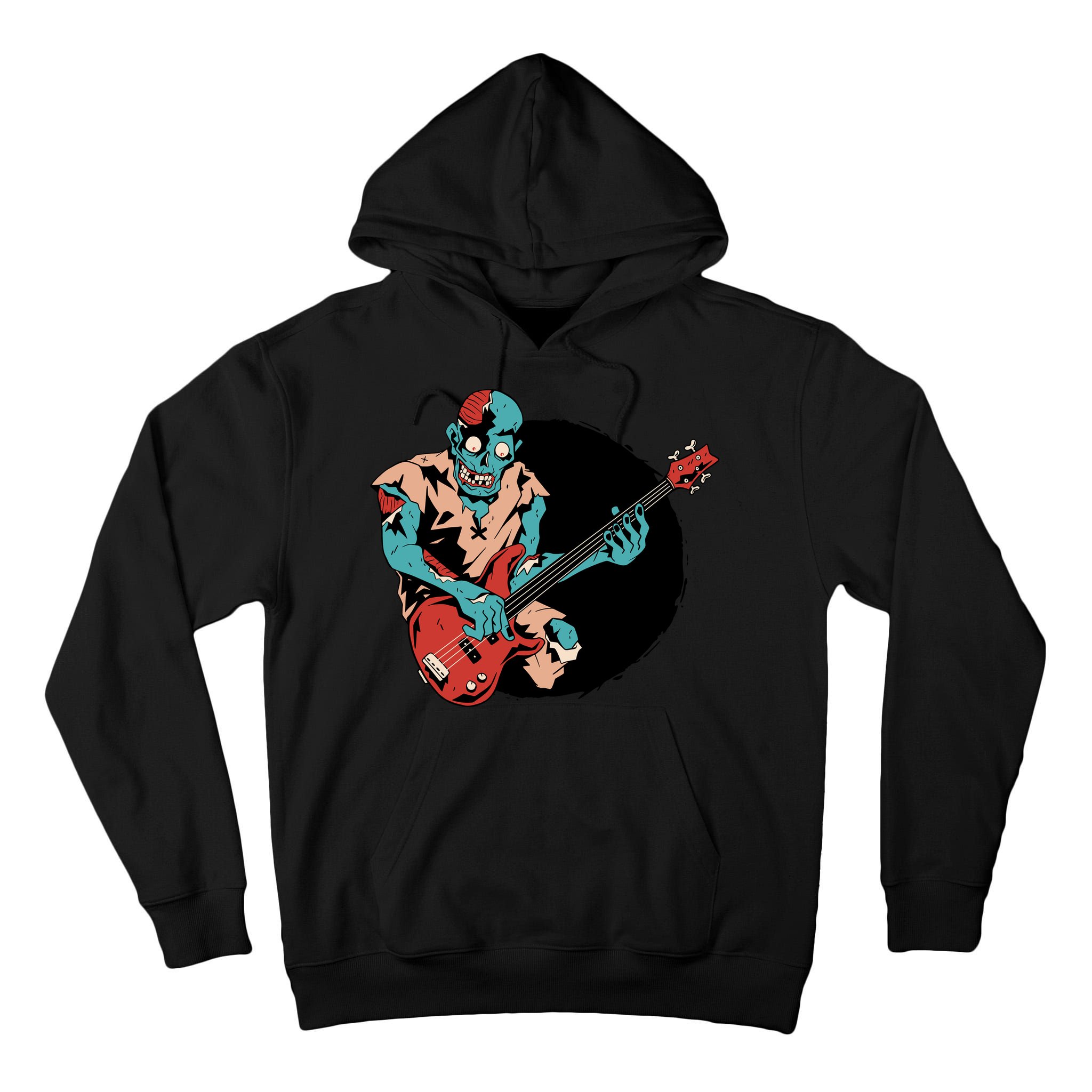 Zombie Playing Bass Tall Hoodie