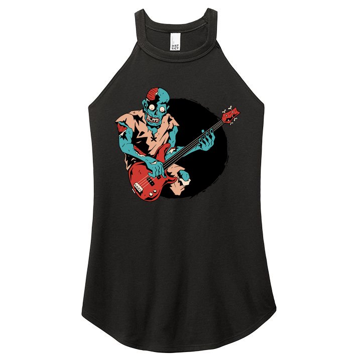 Zombie Playing Bass Women's Perfect Tri Rocker Tank