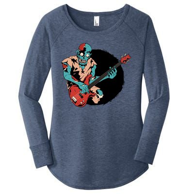 Zombie Playing Bass Women's Perfect Tri Tunic Long Sleeve Shirt