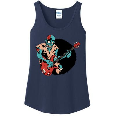 Zombie Playing Bass Ladies Essential Tank