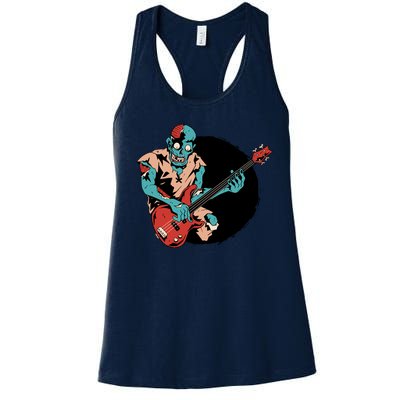 Zombie Playing Bass Women's Racerback Tank