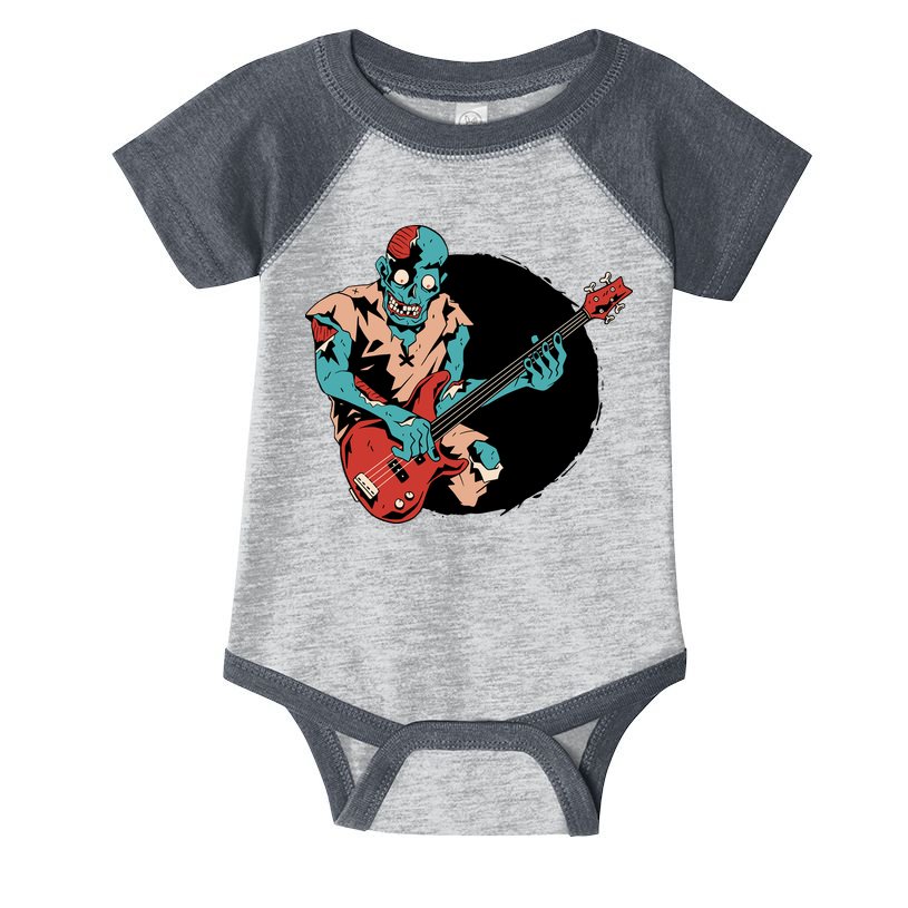 Zombie Playing Bass Infant Baby Jersey Bodysuit