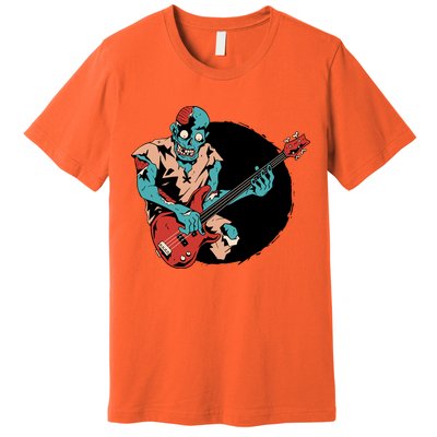 Zombie Playing Bass Premium T-Shirt
