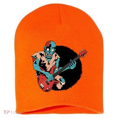 Zombie Playing Bass Short Acrylic Beanie