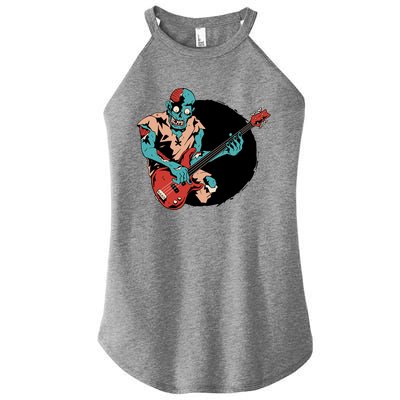 Zombie Playing Bass Women's Perfect Tri Rocker Tank