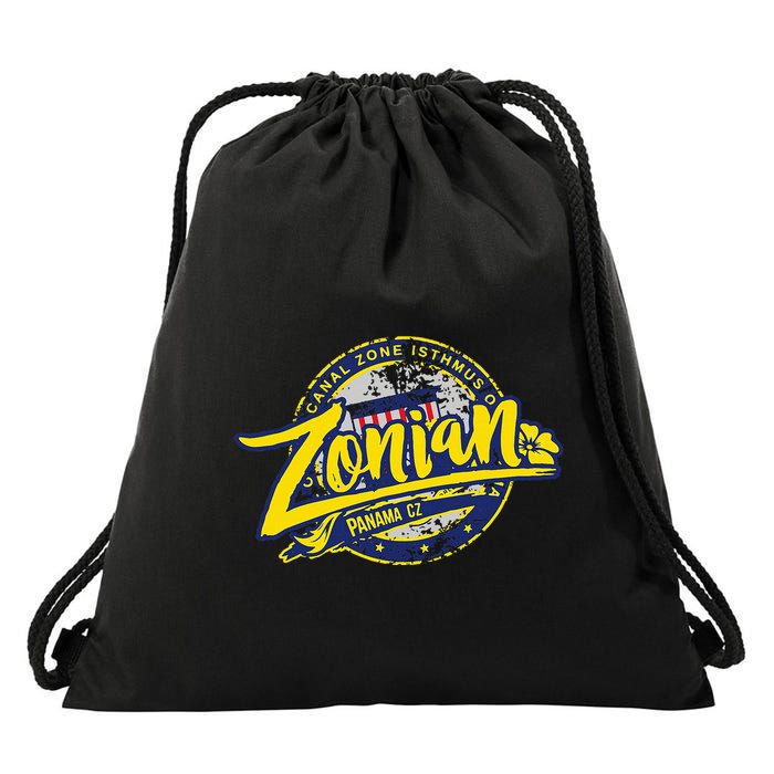 Zonian Panama Cz Panama Canal Zone Drawstring Bag