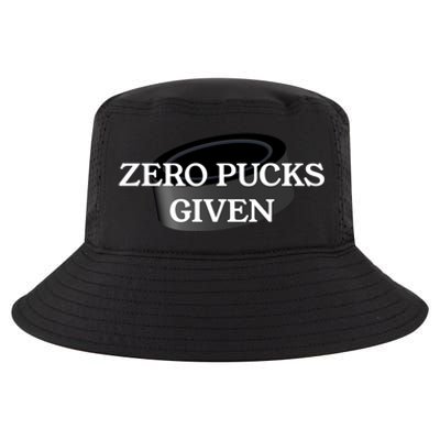 Zero Pucks Given Funny Hockey Gift Cool Comfort Performance Bucket Hat