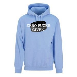 Zero Pucks Given Funny Hockey Gift Unisex Surf Hoodie