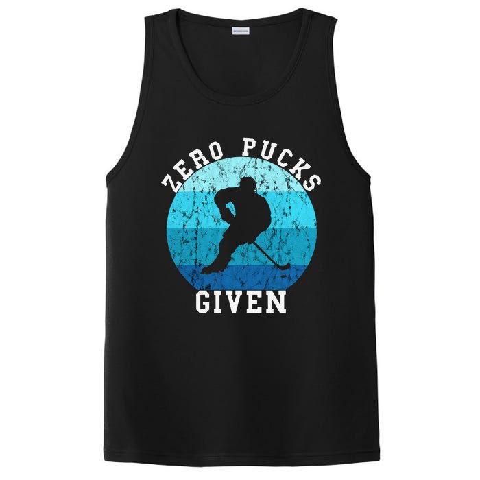 Zero Pucks Given Retro Ocean Water Ice Hockey Player PosiCharge Competitor Tank