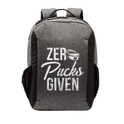 Zero Pucks Given Funny Fan Puck Hockey Player Vector Backpack