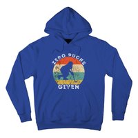 Zero Pucks Given Ice Hockey Player Retro Vintage Sunset Gift Hoodie