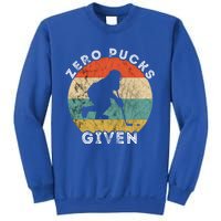 Zero Pucks Given Ice Hockey Player Retro Vintage Sunset Gift Sweatshirt