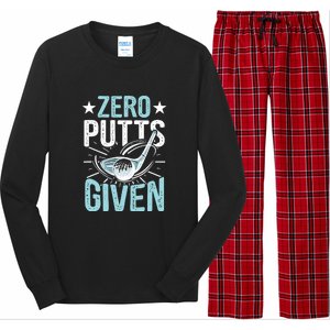 Zero Putts Given Funny Golfing Golf Long Sleeve Pajama Set