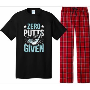 Zero Putts Given Funny Golfing Golf Pajama Set