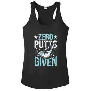 Zero Putts Given Funny Golfing Golf Ladies PosiCharge Competitor Racerback Tank