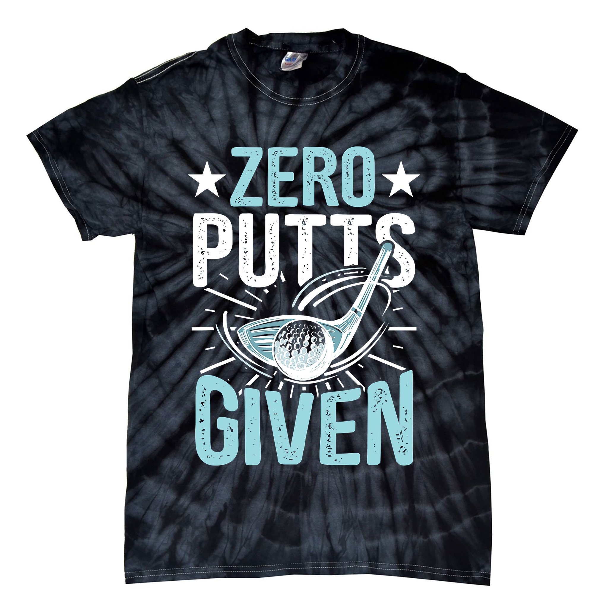 Zero Putts Given Funny Golfing Golf Tie-Dye T-Shirt