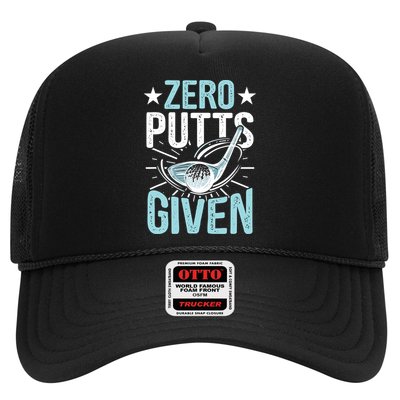 Zero Putts Given Funny Golfing Golf Trucker Hat
