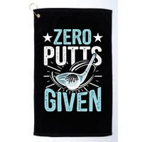 Zero Putts Given Funny Golfing Golf Golf Towel