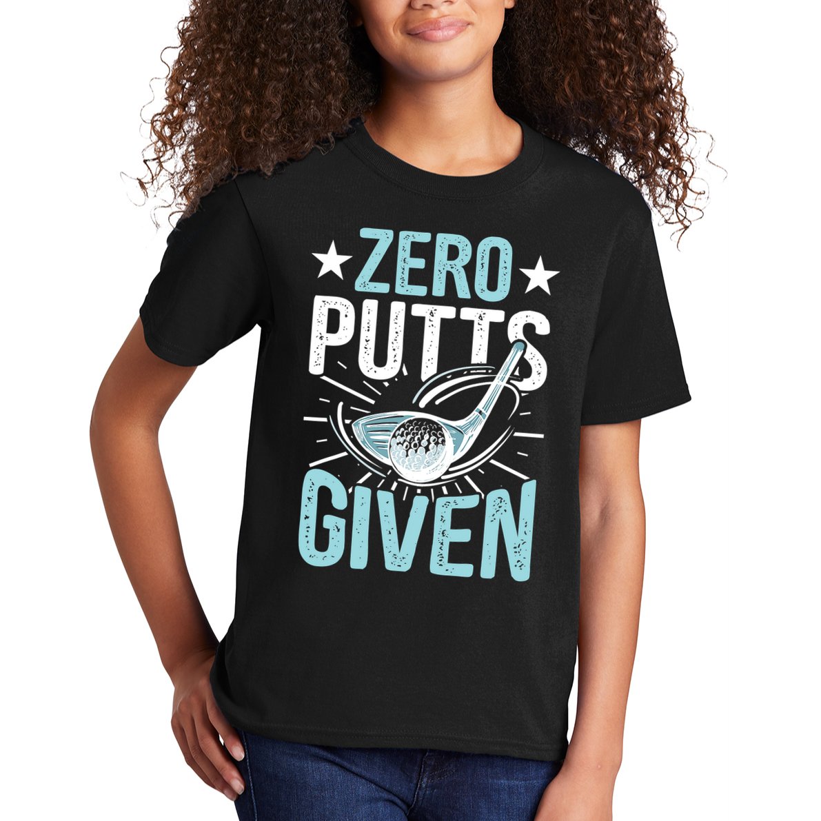 Zero Putts Given Funny Golfing Golf Kids T-Shirt