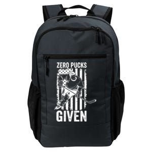 Zero Pucks Given Ice Hockey Player Sport Athlete Hockey Fan Gift Daily Commute Backpack