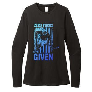 Zero Pucks Given Ice Hockey Player Sport Athlete Hockey Fan Gift Womens CVC Long Sleeve Shirt