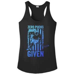 Zero Pucks Given Ice Hockey Player Sport Athlete Hockey Fan Gift Ladies PosiCharge Competitor Racerback Tank