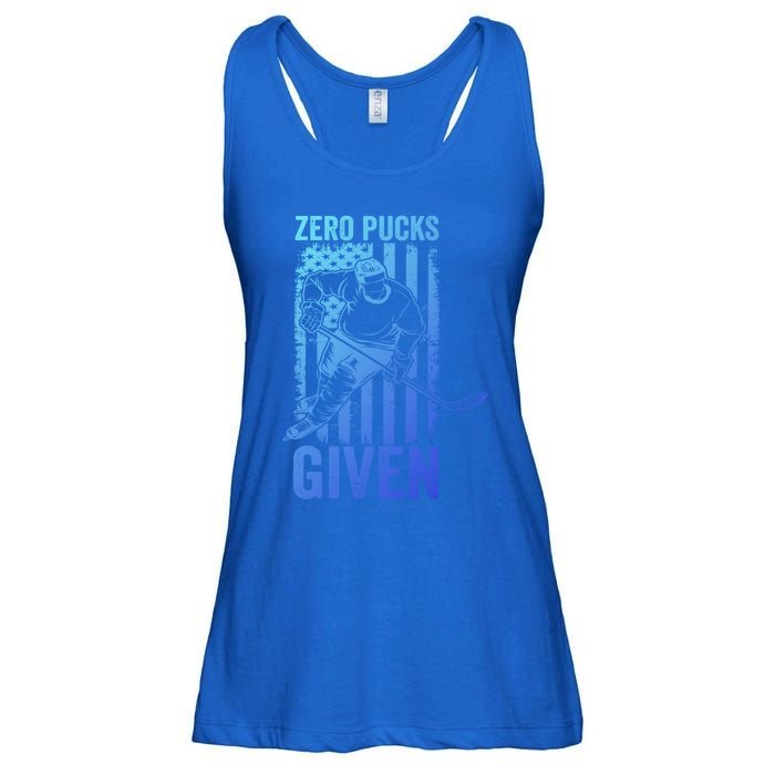 Zero Pucks Given Ice Hockey Player Sport Athlete Hockey Fan Gift Ladies Essential Flowy Tank