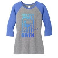 Zero Pucks Given Ice Hockey Player Sport Athlete Hockey Fan Gift Women's Tri-Blend 3/4-Sleeve Raglan Shirt