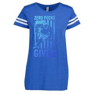 Zero Pucks Given Ice Hockey Player Sport Athlete Hockey Fan Gift Enza Ladies Jersey Football T-Shirt