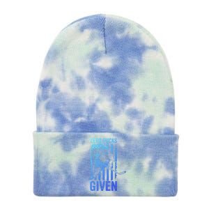 Zero Pucks Given Ice Hockey Player Sport Athlete Hockey Fan Gift Tie Dye 12in Knit Beanie