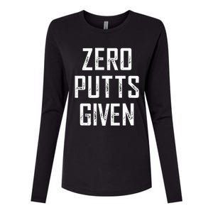 Zero Putts Given  Womens Cotton Relaxed Long Sleeve T-Shirt