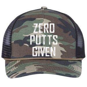 Zero Putts Given  Retro Rope Trucker Hat Cap